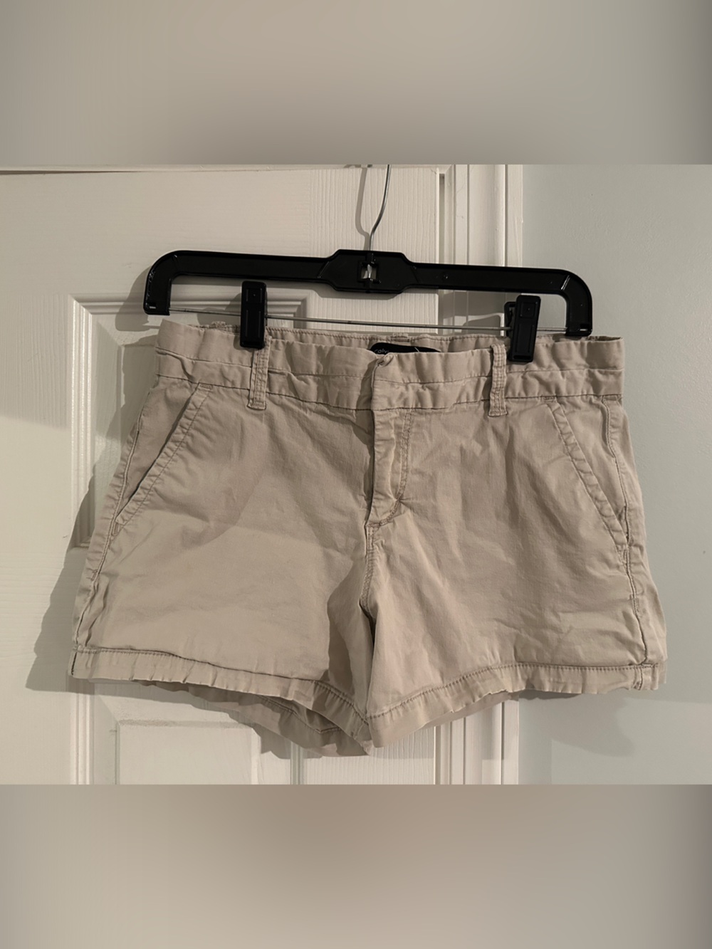 Calvin Klein Jeans Women's Light Beige Cotton Shorts